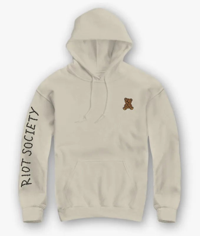 Teddy Bear Embroidered Womens Hoodie sold by riot society