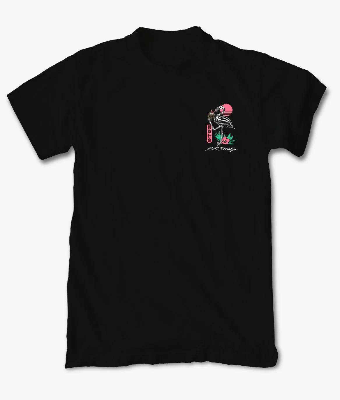 Tropical Skeleton Flamingo Mens T-Shirt sold by riot society product image thumbnail 4