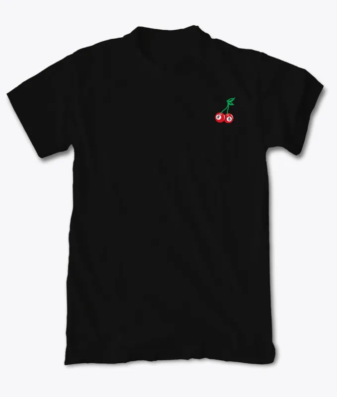 8 Ball Cherries Embroidered Mens T-Shirt sold by riot society