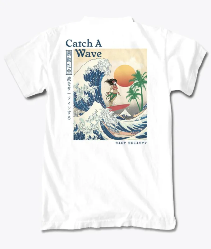 Skull Hula Girl Wave Rider 2.0 Mens T-Shirt sold by riot society