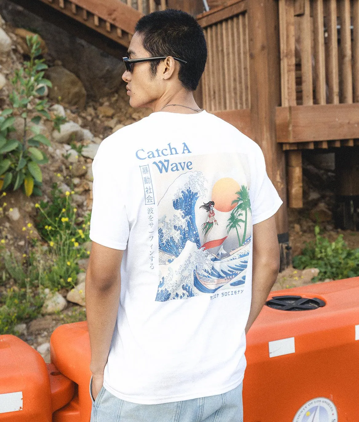 Skull Hula Girl Wave Rider 2.0 Mens T-Shirt sold by riot society product image thumbnail 3