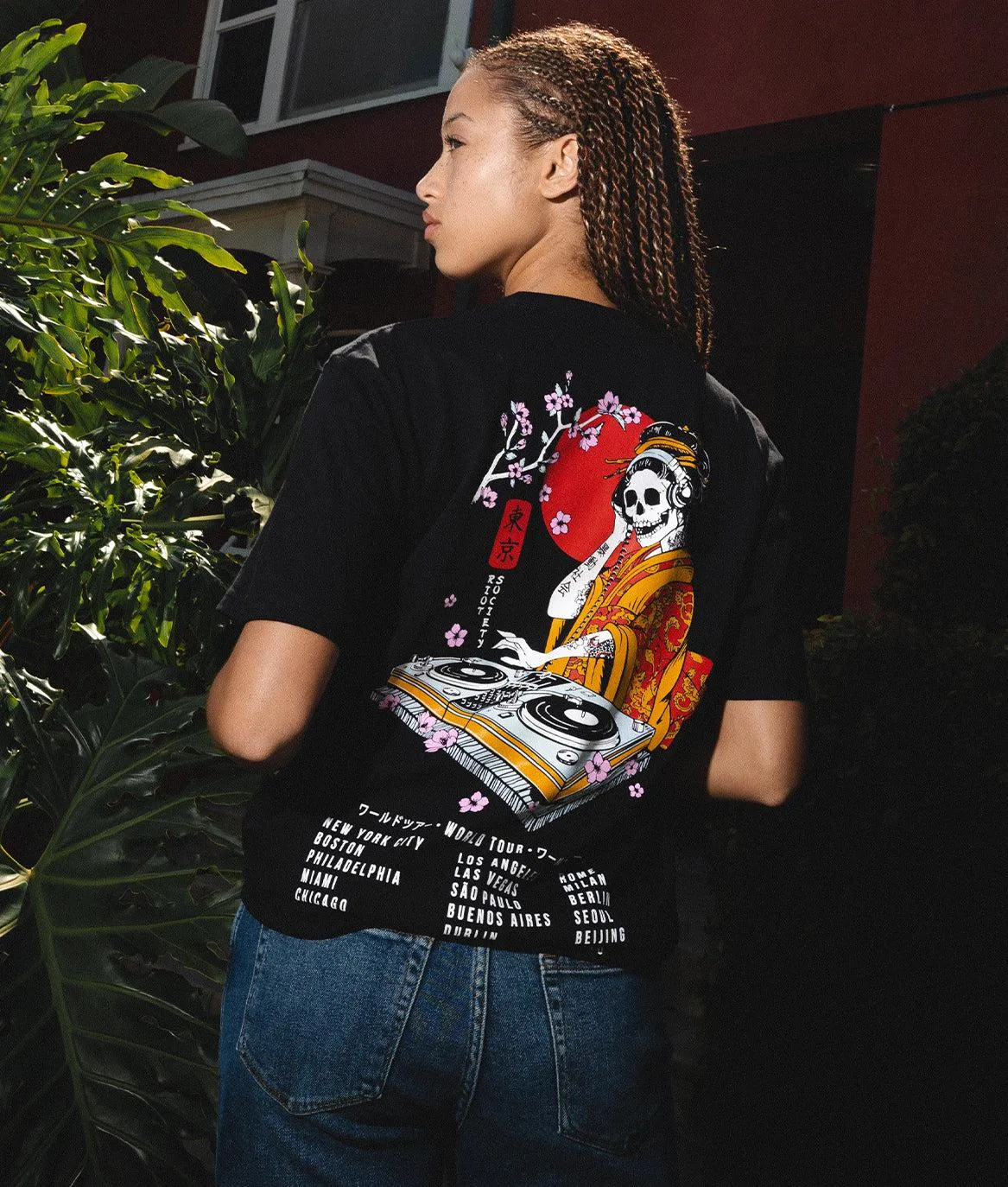 Geisha DJ World Tour Womens Tee sold by riot society product image thumbnail 2
