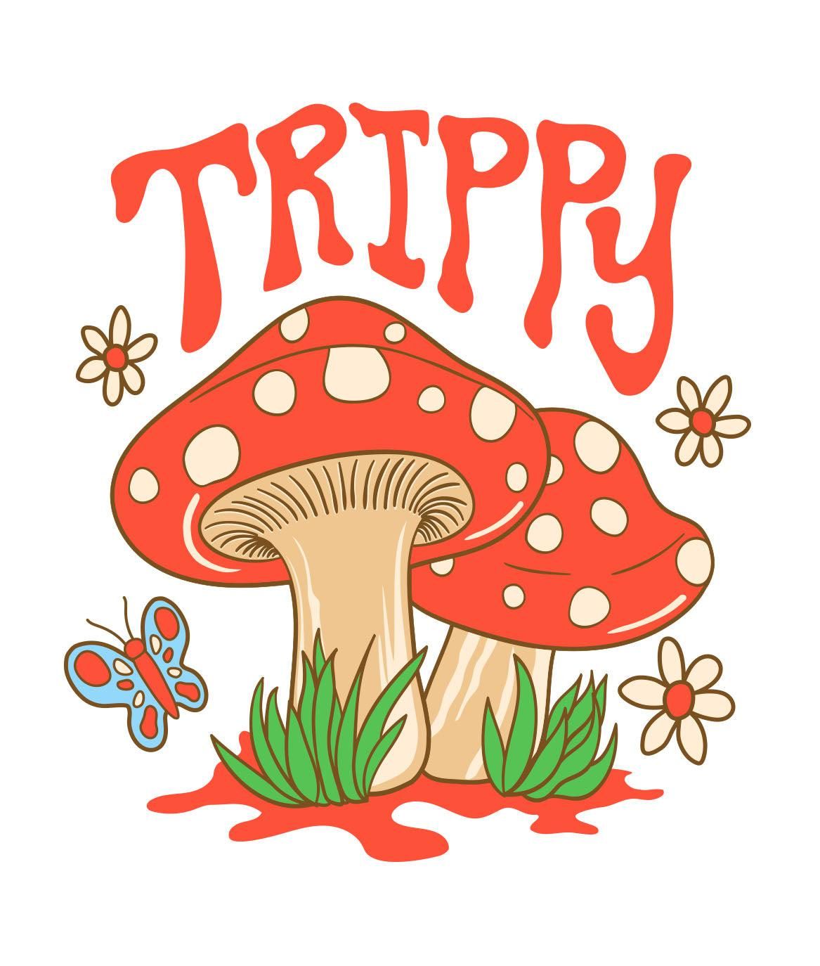 Comfort Colors Trippy Mushroom Mens T-Shirt sold by riot society product image thumbnail 5
