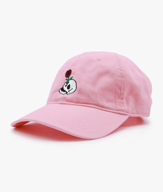 Skull Rose Embroidered Dad Hat sold by riot society