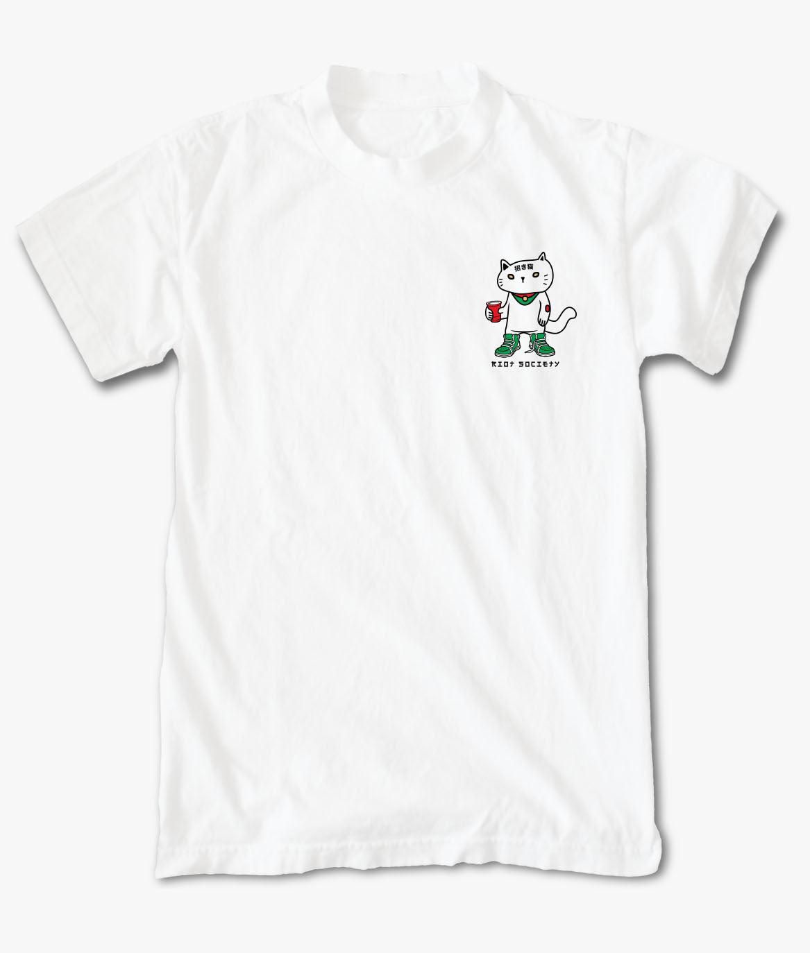Sugee Kanji Lucky Cat Fish Bowl Boys Tee sold by riot society product image thumbnail 2