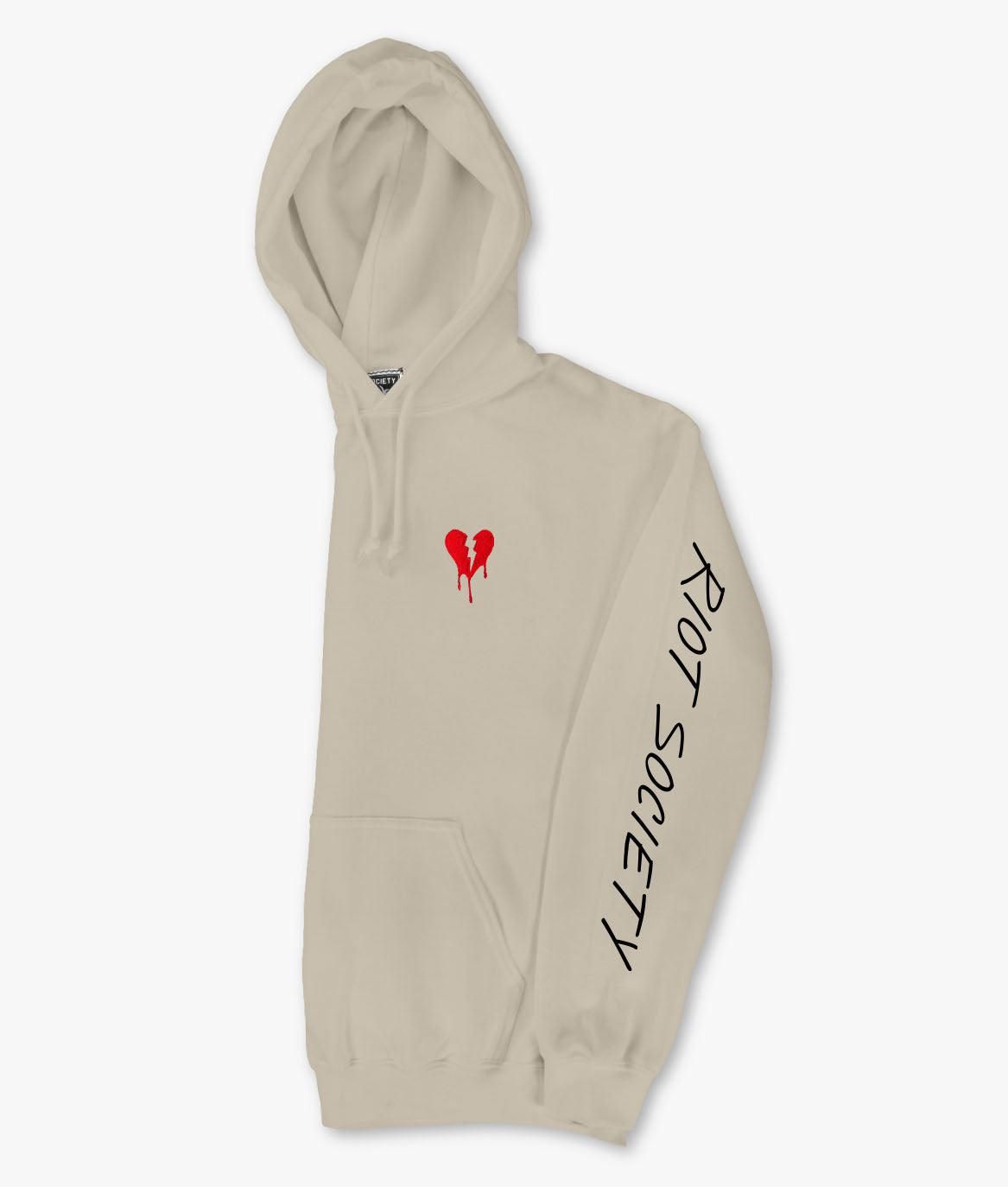 Broken Heart Drip Embroidered Mens Hoodie Sale sold by riot society product image thumbnail 4