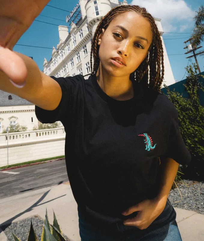 Godzilla Kaiju Embroidered Womens Tee sold by riot society