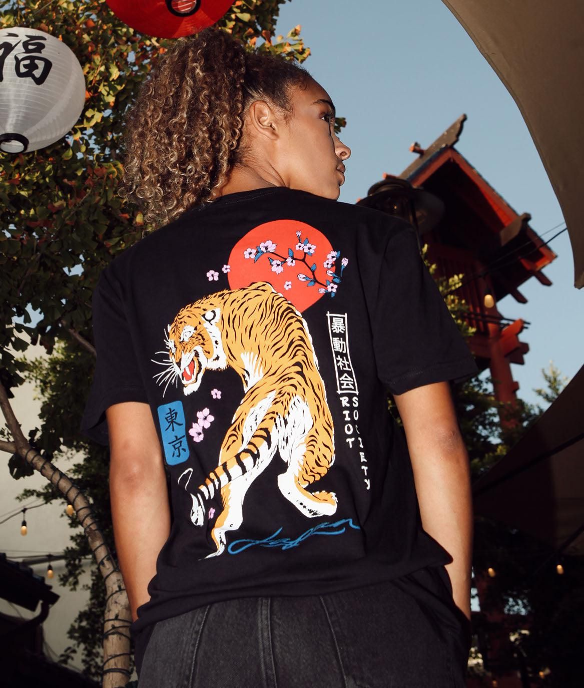 Tiger Blossom Womens Tee sold by riot society product image thumbnail 2