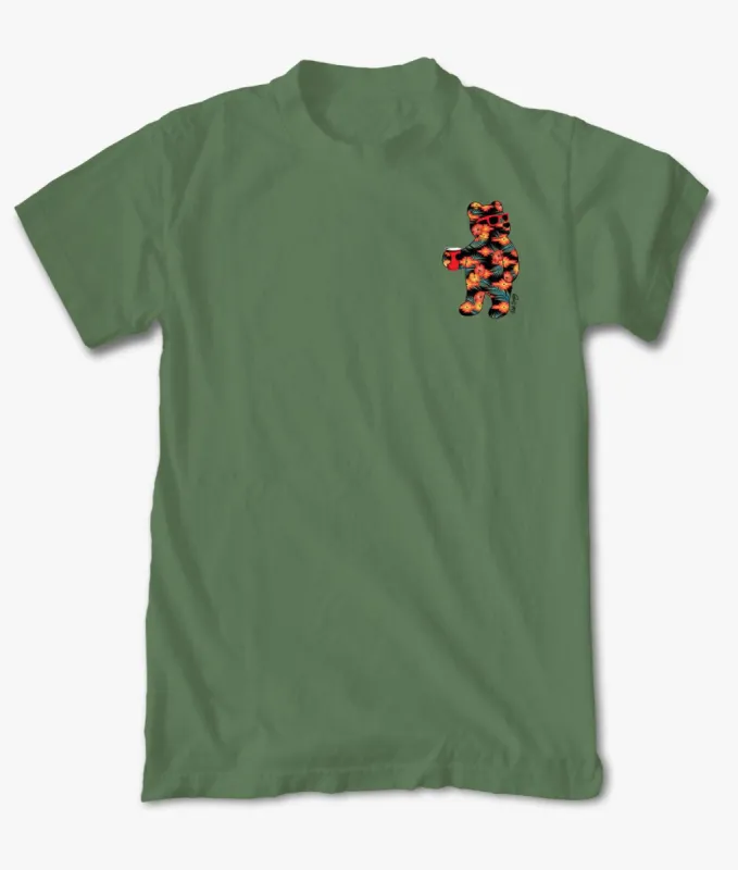 Tropical Native Bear Womens Tee sold by riot society