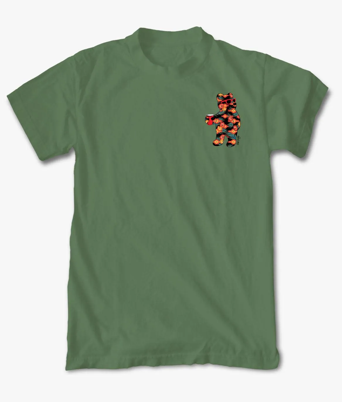 Tropical Native Bear Womens Tee sold by riot society