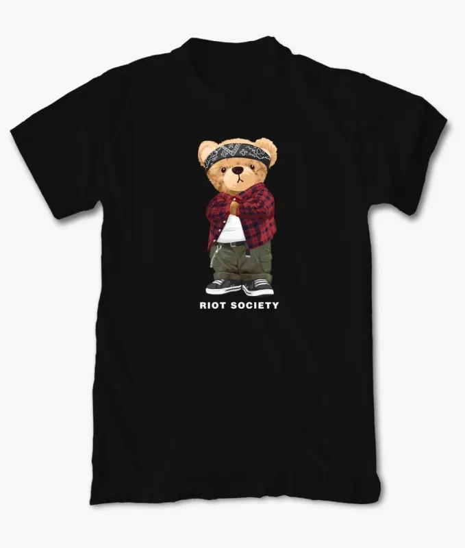 Thug Bear Teddy Womens Tee sold by riot society