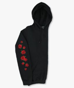 Day of the Dead Panda Rose Mens Hoodie sold by riot society