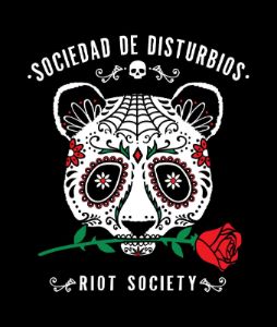 Day of the Dead Panda Rose Mens Hoodie sold by riot society