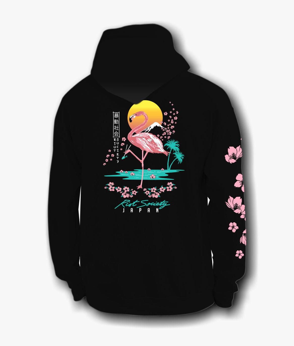 Flamingo Blossom 2.0 Mens Hoodie sold by riot society