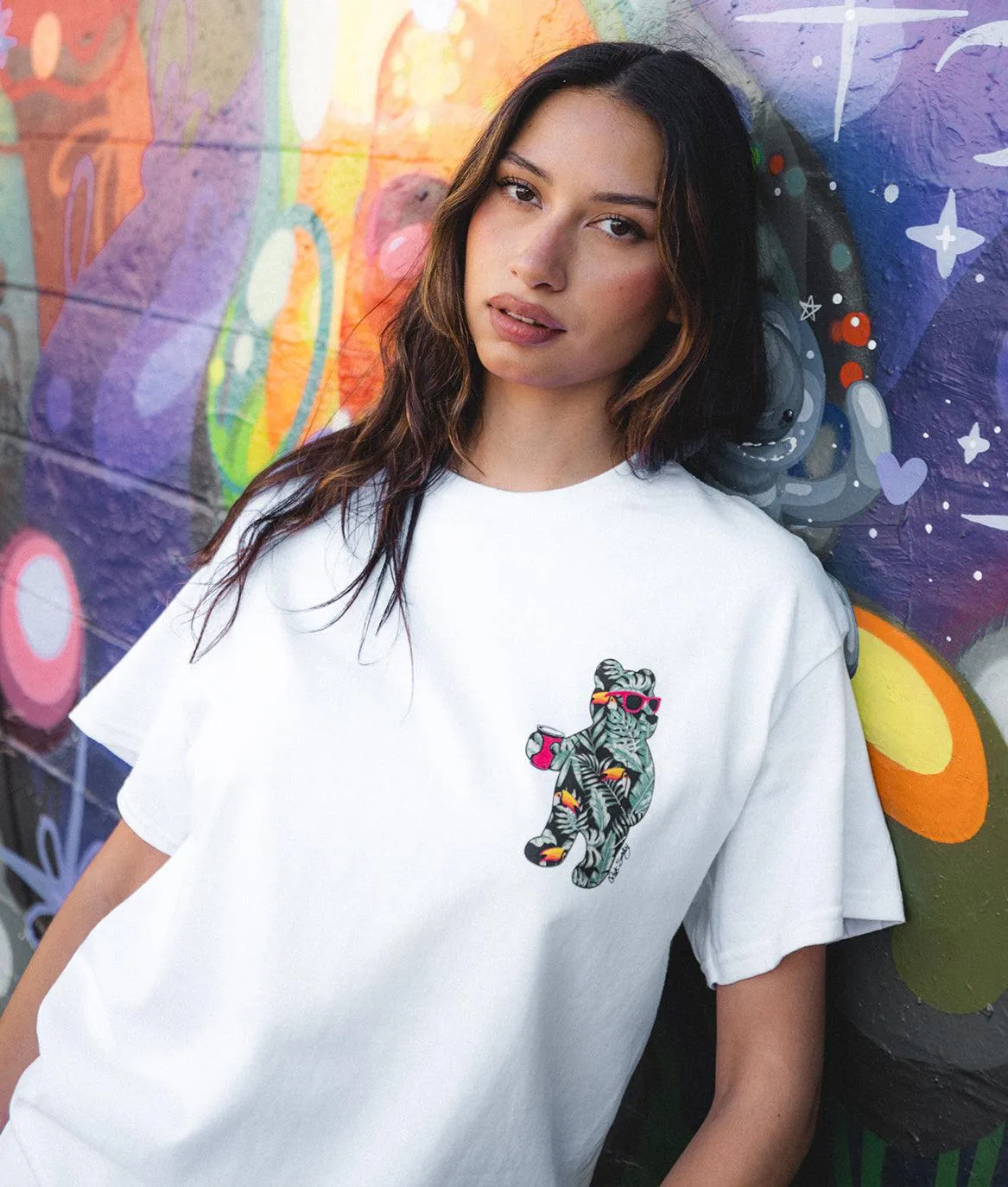 Tropical Toucan Bear Womens Tee sold by riot society