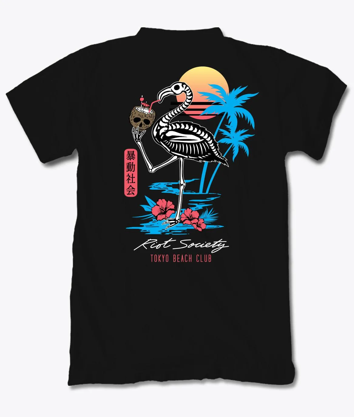 Tropical Skeleton Flamingo Boys Tee sold by riot society