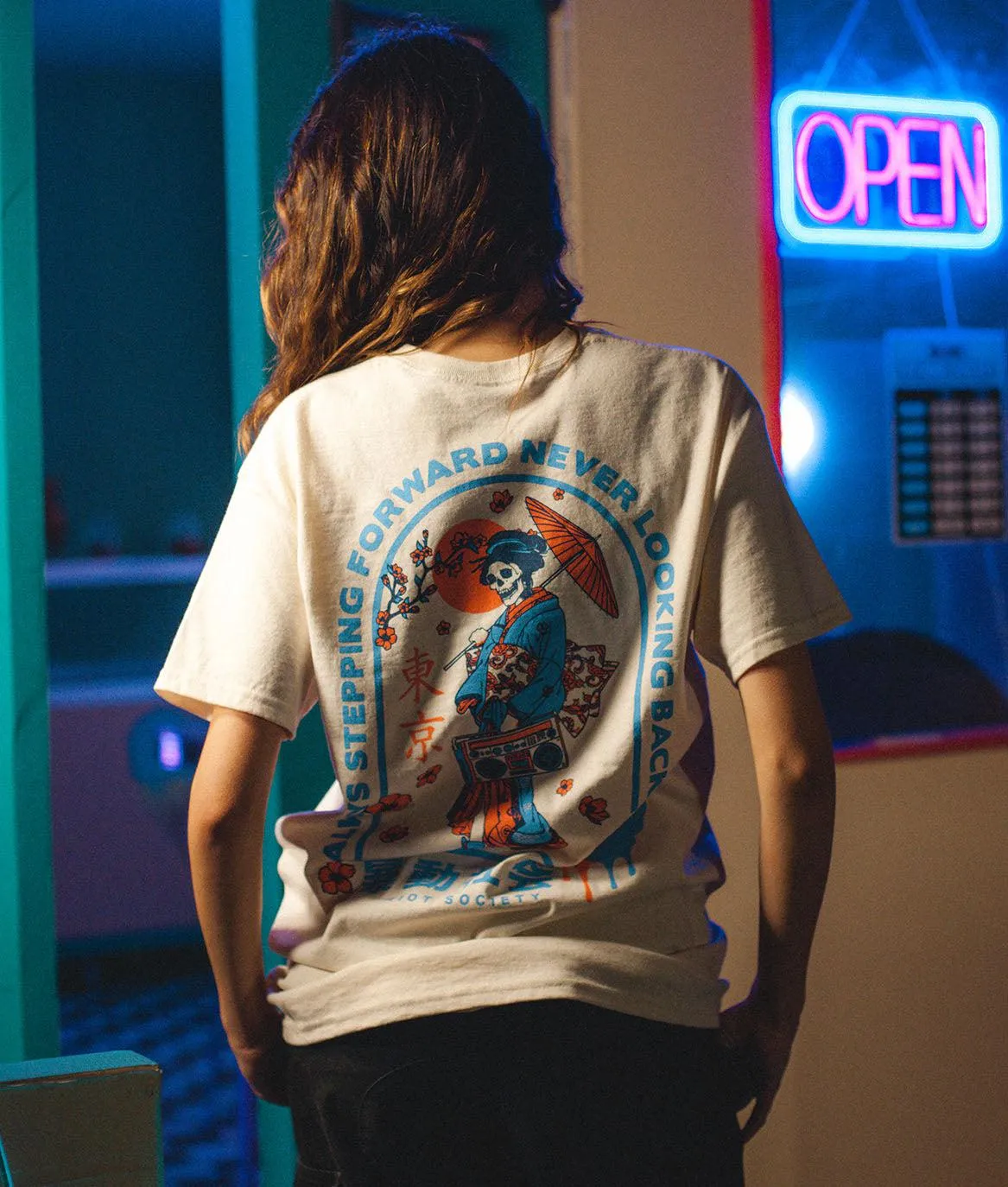 Geisha Yin Yang Boombox Womens Tee sold by riot society product image thumbnail 2