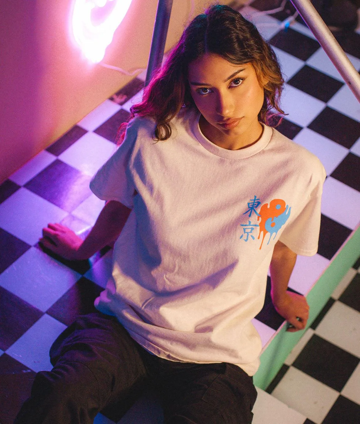 Geisha Yin Yang Boombox Womens Tee sold by riot society