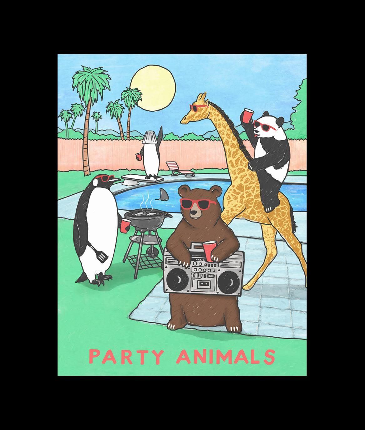 Party Animals Mens T-Shirt sold by riot society product image thumbnail 2