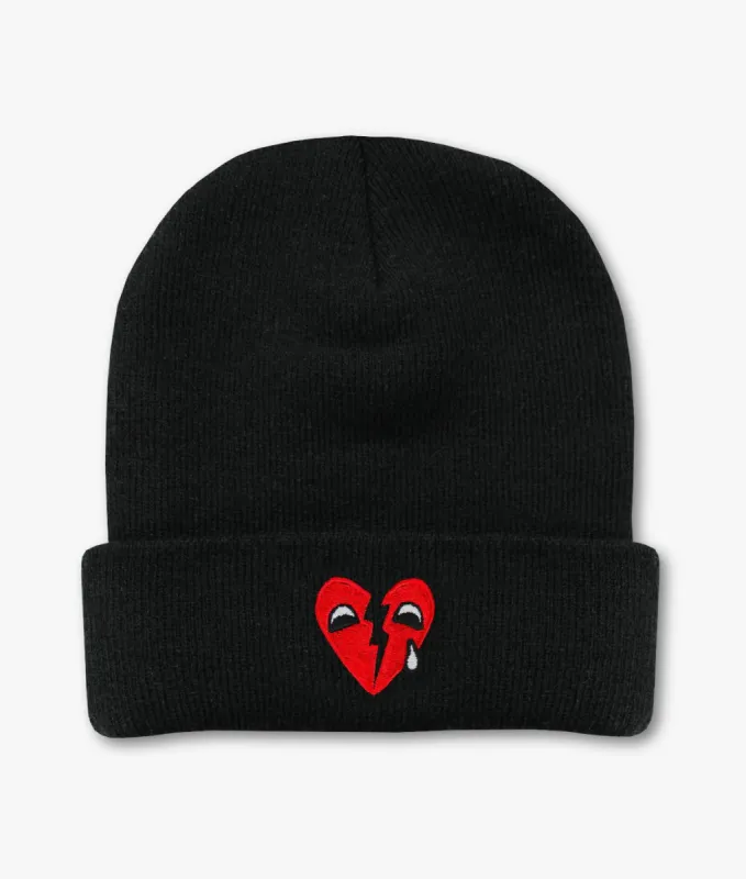 Broken Heart Tears Embroidered Womens Beanie Sale sold by riot society