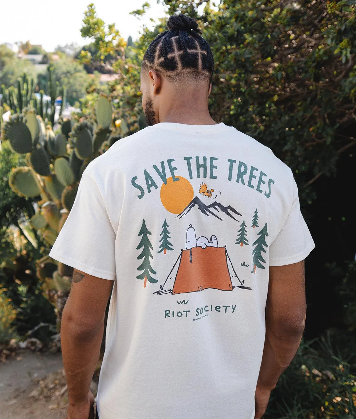 Peanuts Snoopy Save the Trees Mens T-Shirt Sale sold by riot society product image thumbnail 3