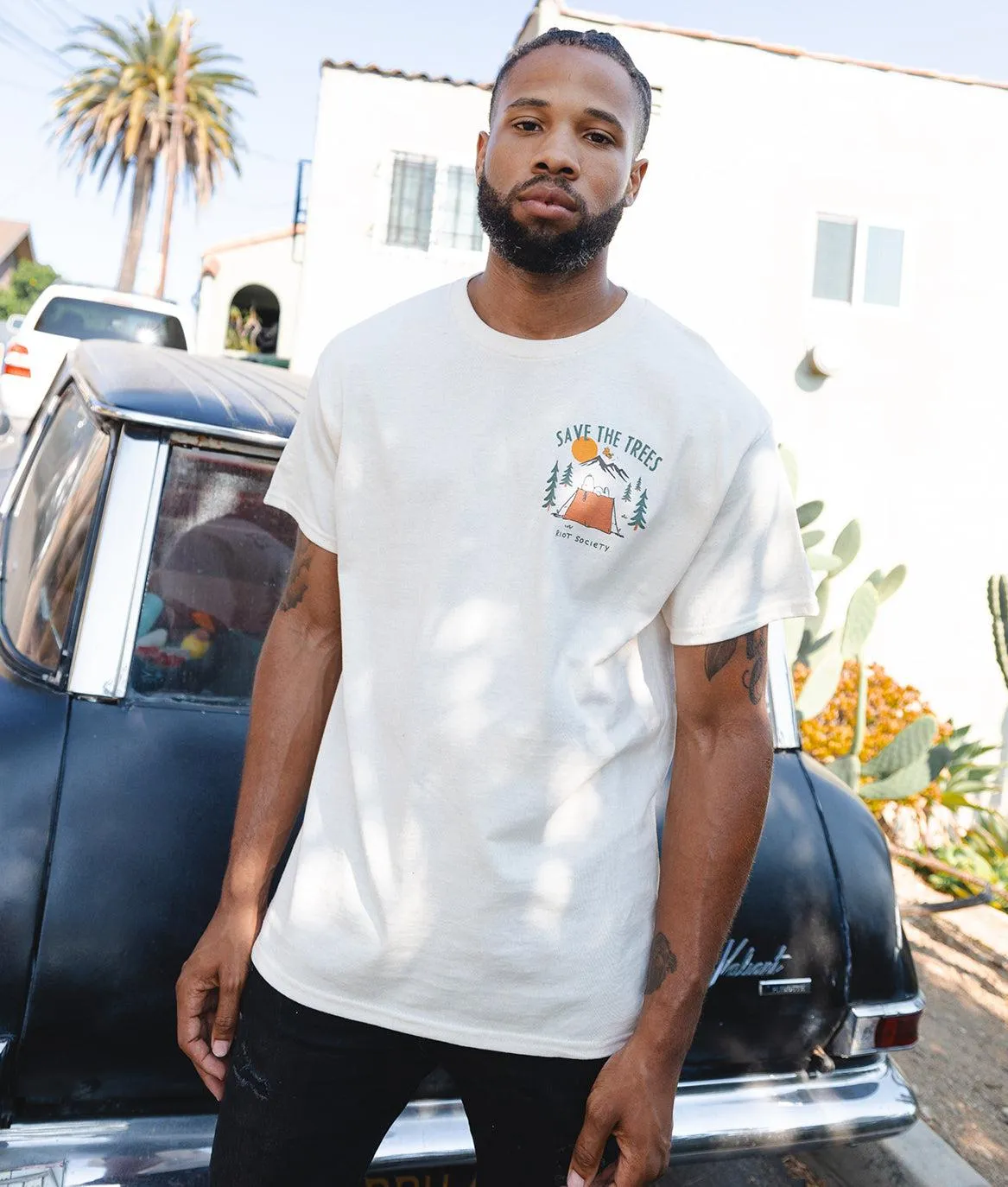 Peanuts Snoopy Save the Trees Mens T-Shirt Sale sold by riot society product image thumbnail 2