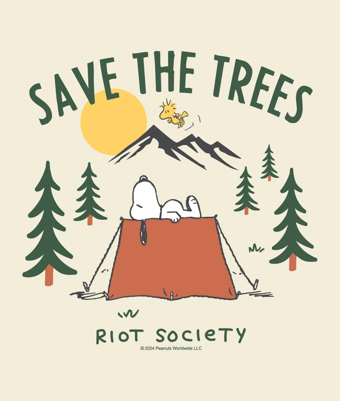 Peanuts Snoopy Save the Trees Mens T-Shirt Sale sold by riot society product image thumbnail 5