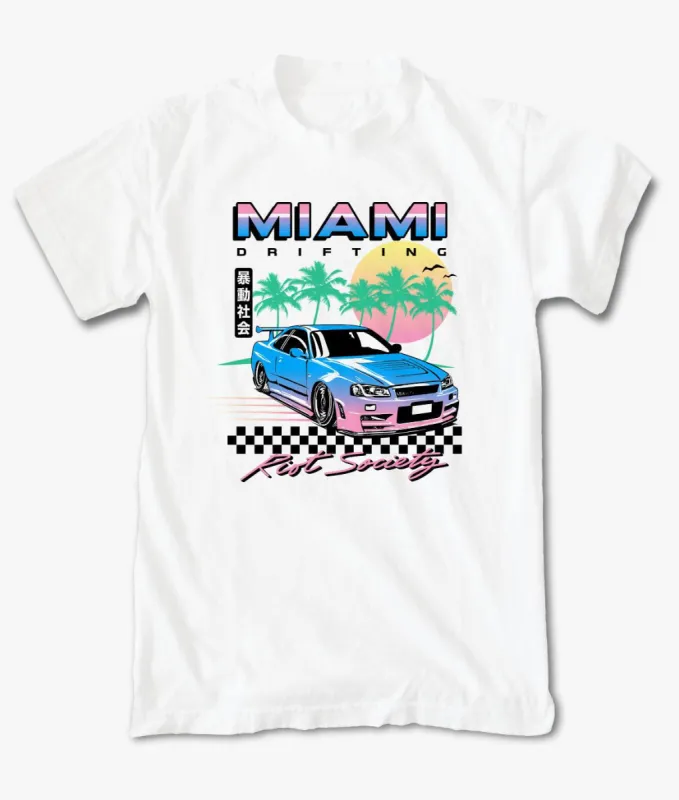 Miami Drifting Boys Tee sold by riot society