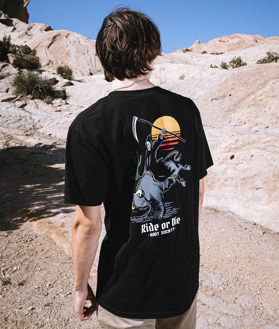 Ride or Die Bull Reaper Mens T-Shirt sold by riot society product image thumbnail 3