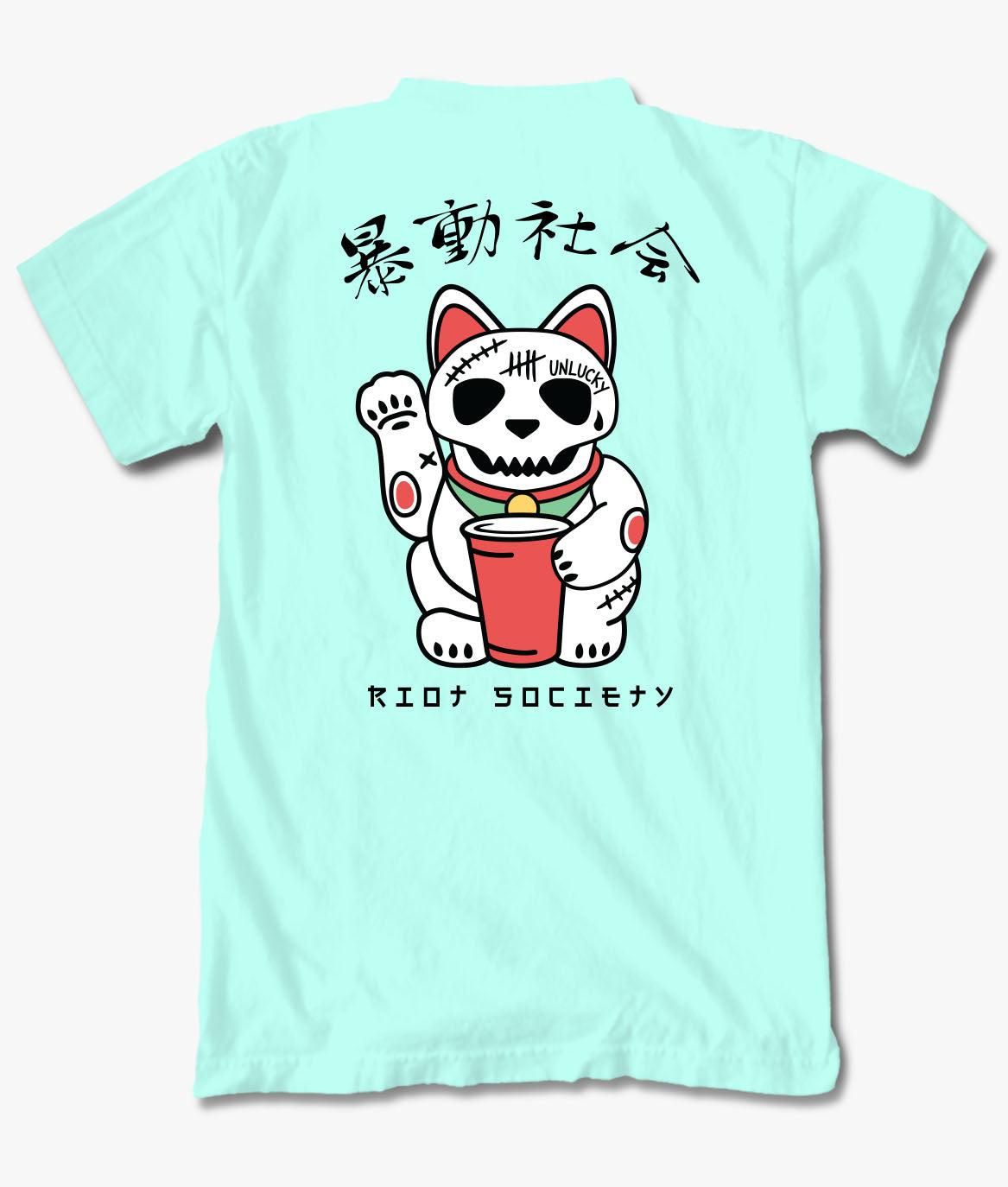 Lucky Cat Skull Tattoo Boys Tee sold by riot society