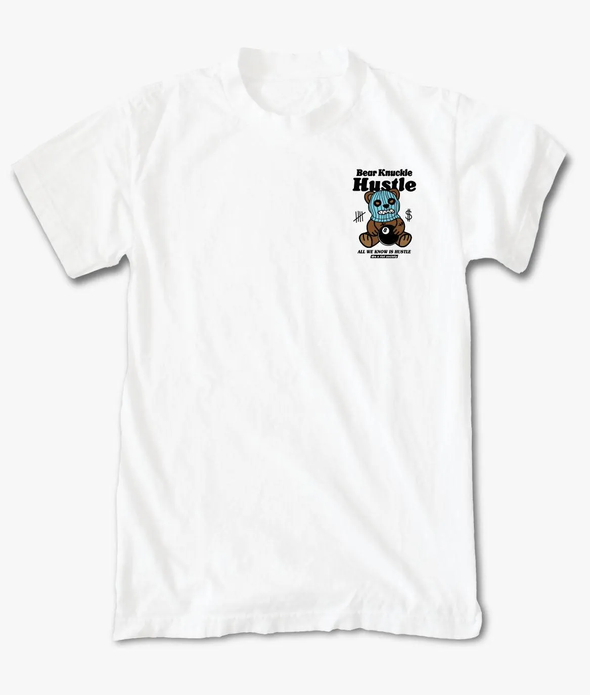 Dro x Riot Society Bear Knuckle Hustle Mens T-Shirt sold by riot society product image thumbnail 5