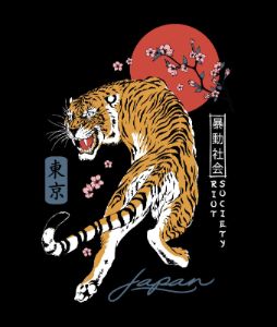 Tiger Blossom Mens T-Shirt sold by riot society