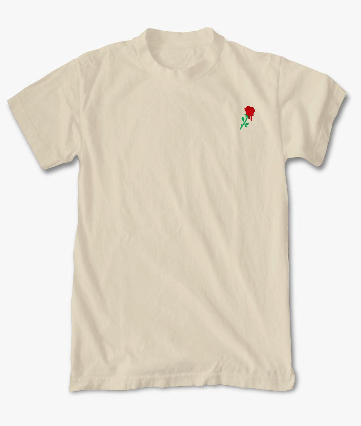 Rose Drip Embroidered Womens Tee sold by riot society