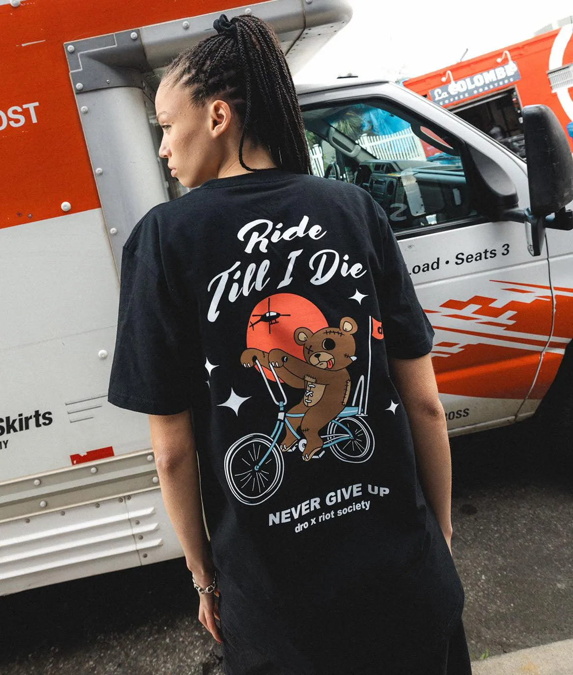 Dro x Riot Society Ride Till I Die Womens Tee sold by riot society product image thumbnail 2