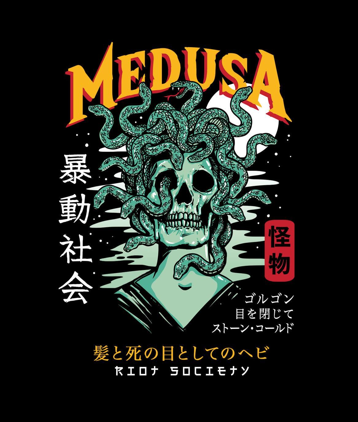 Medusa Kanji Womens Tee sold by riot society product image thumbnail 2