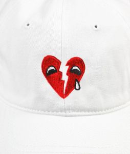 Broken Heart Tears Embroidered Womens Dad Hat sold by riot society
