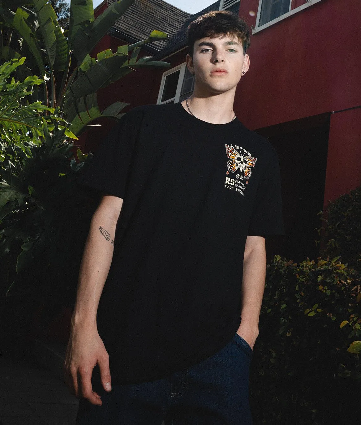 Butterfly Skull Mens T-Shirt sold by riot society product image thumbnail 2