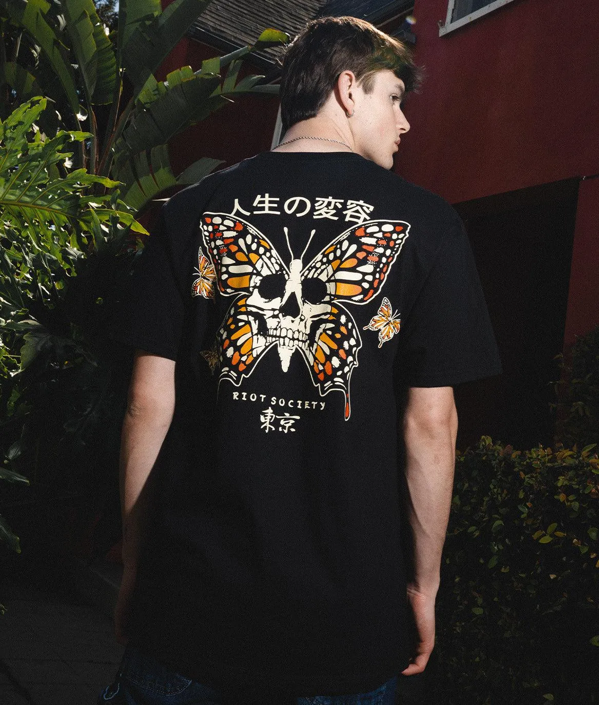 Butterfly Skull Mens T-Shirt sold by riot society product image thumbnail 3