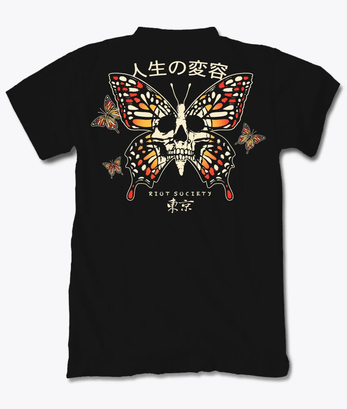 Butterfly Skull Mens T-Shirt sold by riot society
