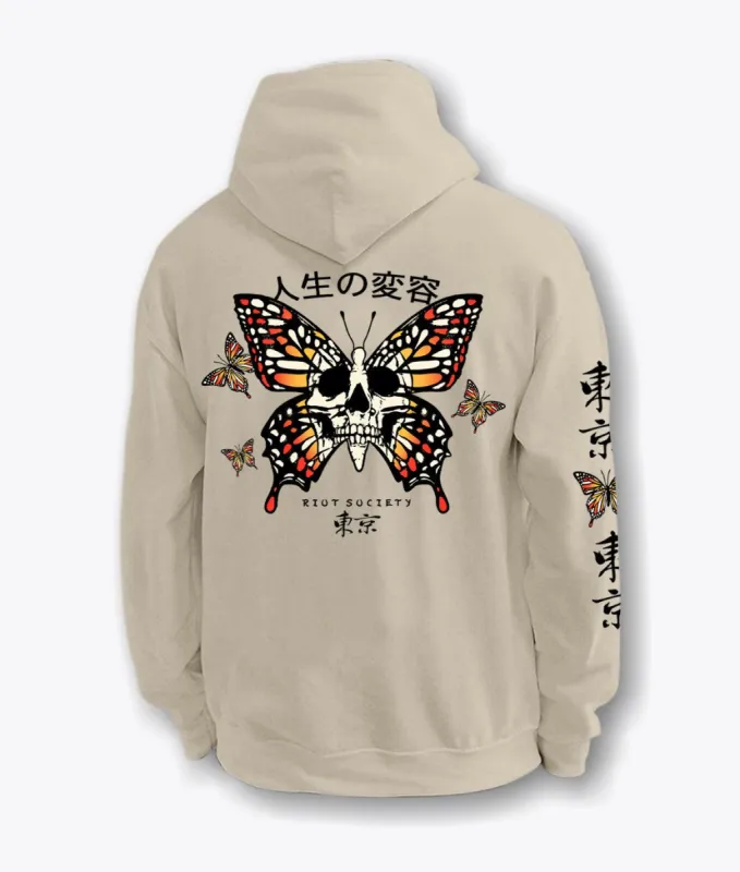 Butterfly Skull Mens Hoodie Sale sold by riot society