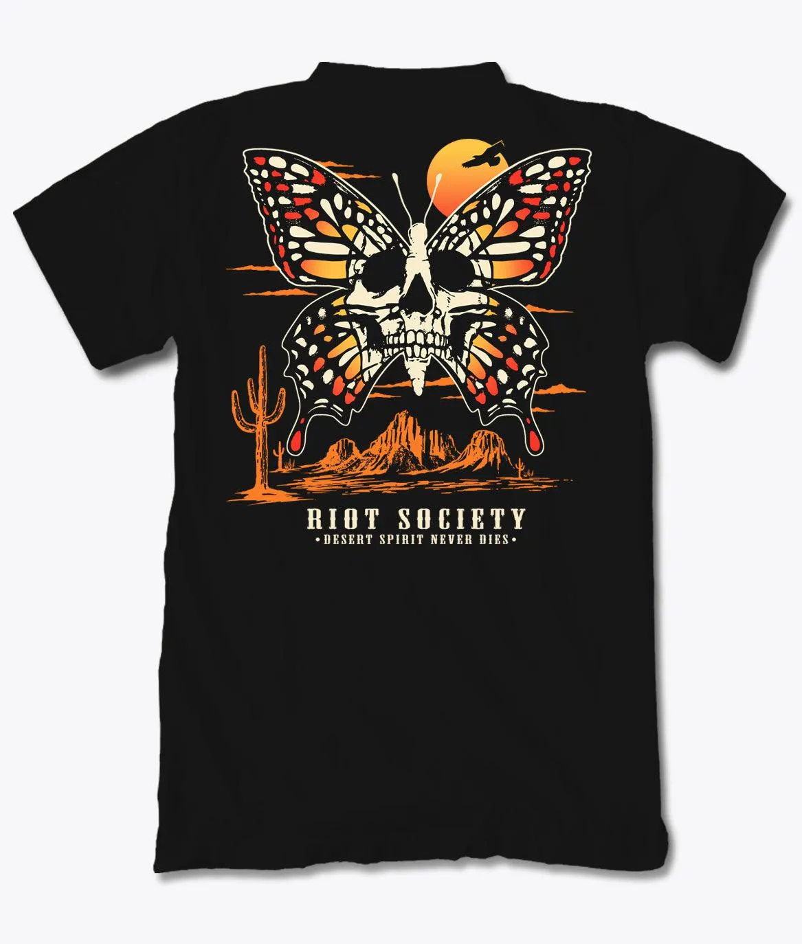 Western Reaper Butterfly Skull Mens T-Shirt Sale sold by riot society