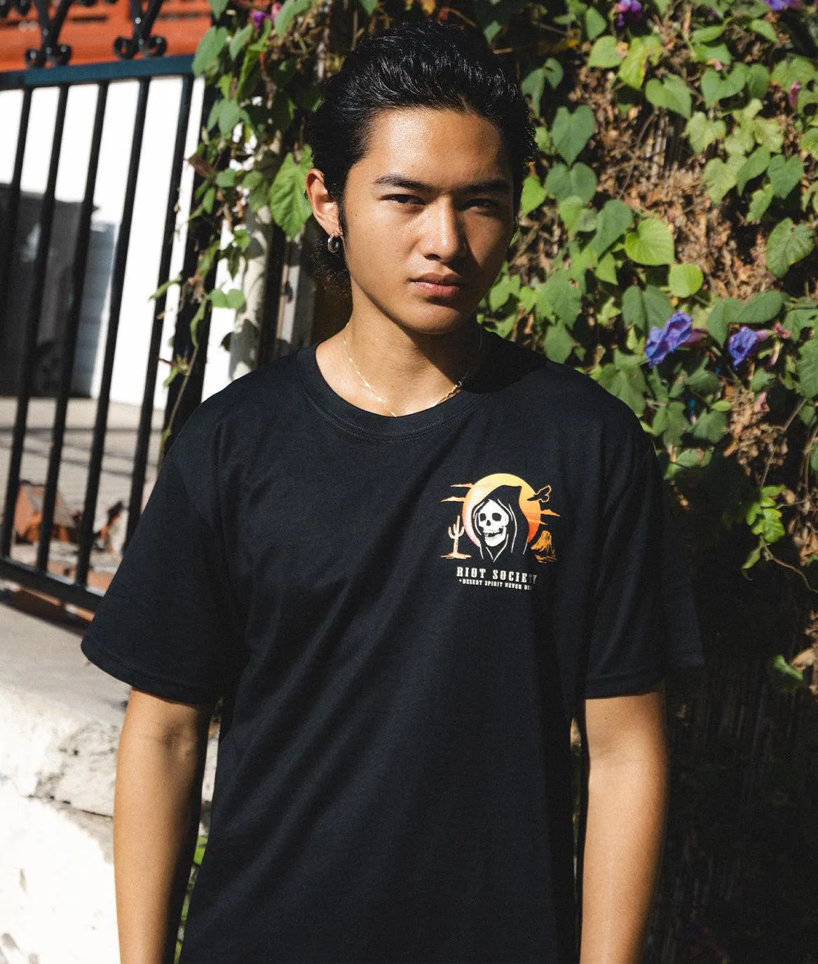 Western Reaper Butterfly Skull Mens T-Shirt Sale sold by riot society product image thumbnail 2