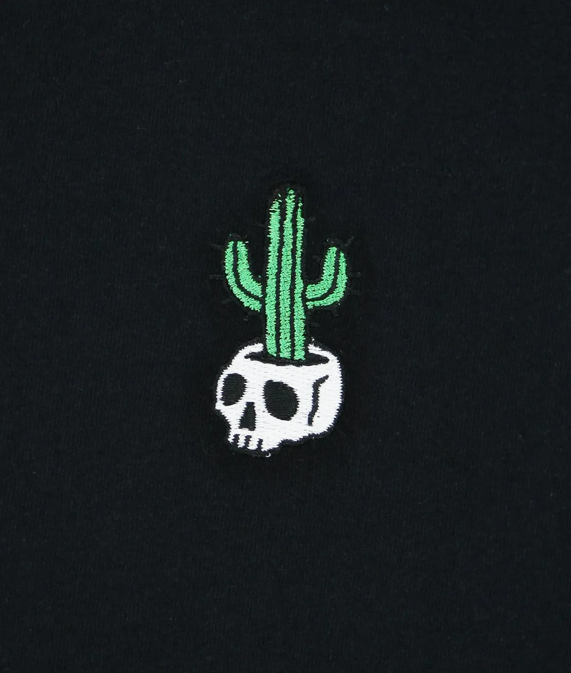 Cactus Skull Embroidered Mens T-Shirt sold by riot society product image thumbnail 2