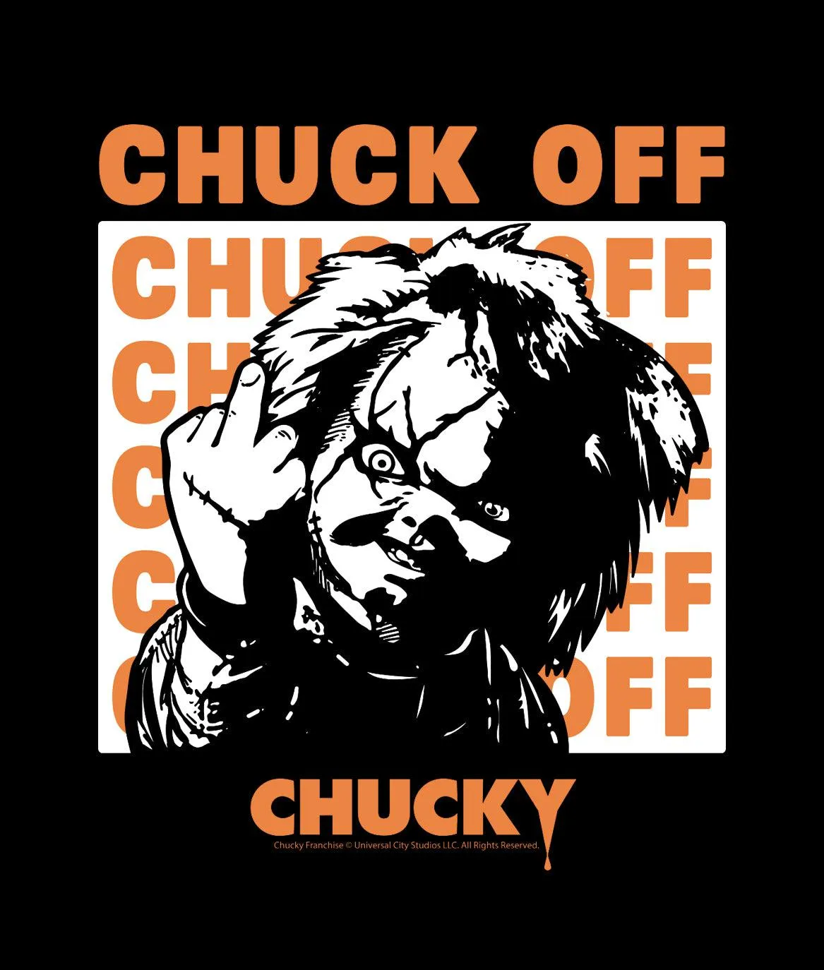 Chucky Chuck Off Womens Tee sold by riot society product image thumbnail 2