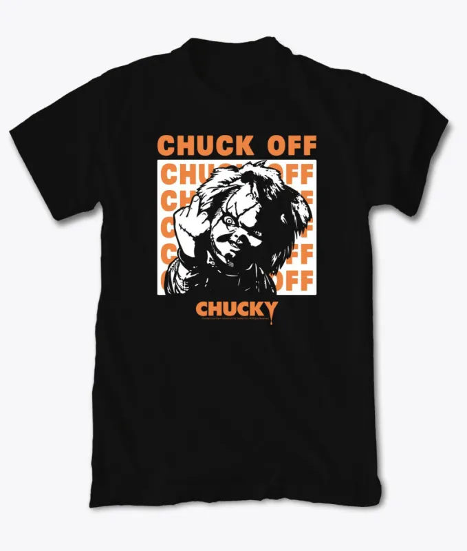 Chucky Chuck Off Mens T-Shirt sold by riot society