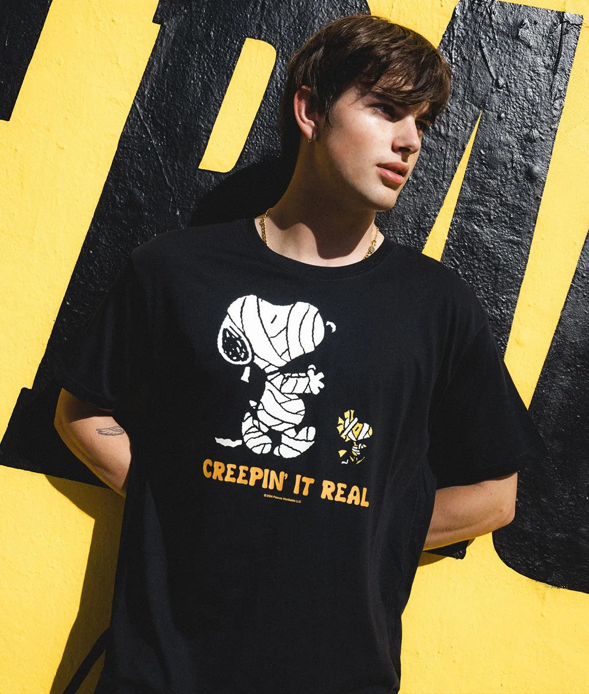 Peanuts Snoopy & Woodstock Mummy Mens T-Shirt sold by riot society product image thumbnail 2
