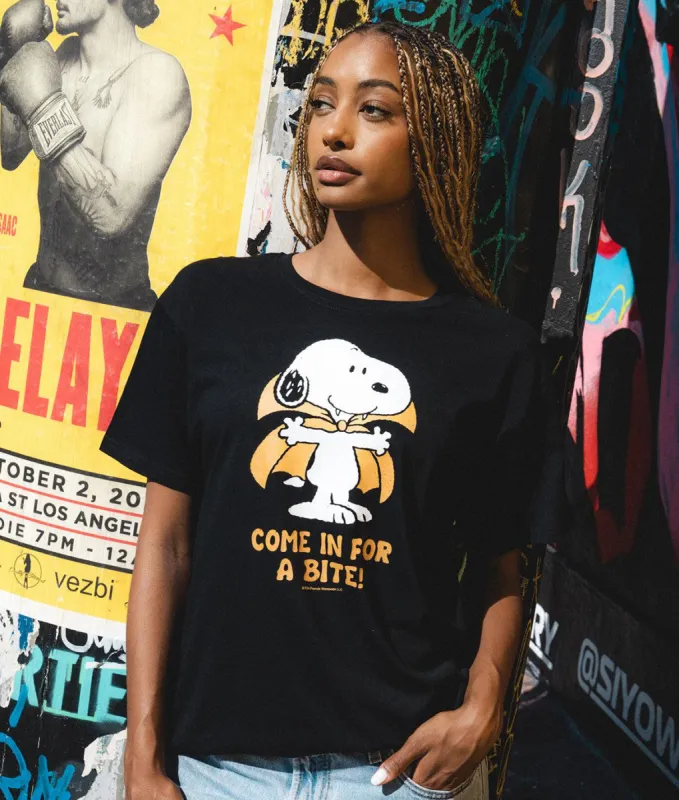 Peanuts Snoopy Vampire Womens Tee made by riot society