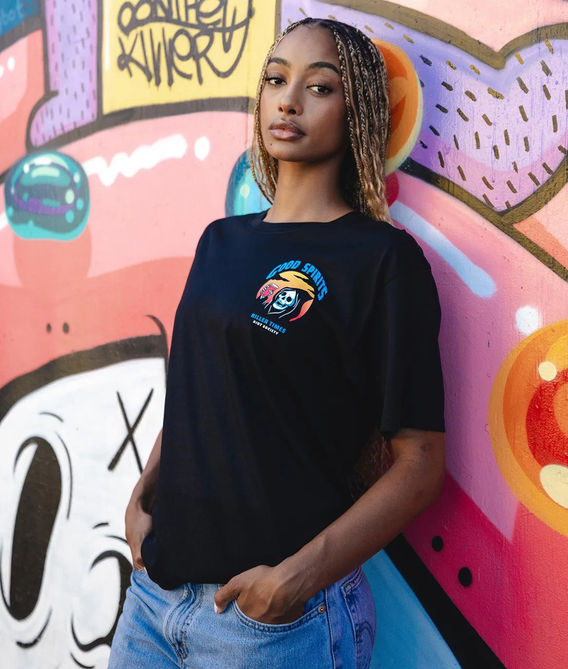 Good Spirits Reaper Womens Tee sold by riot society