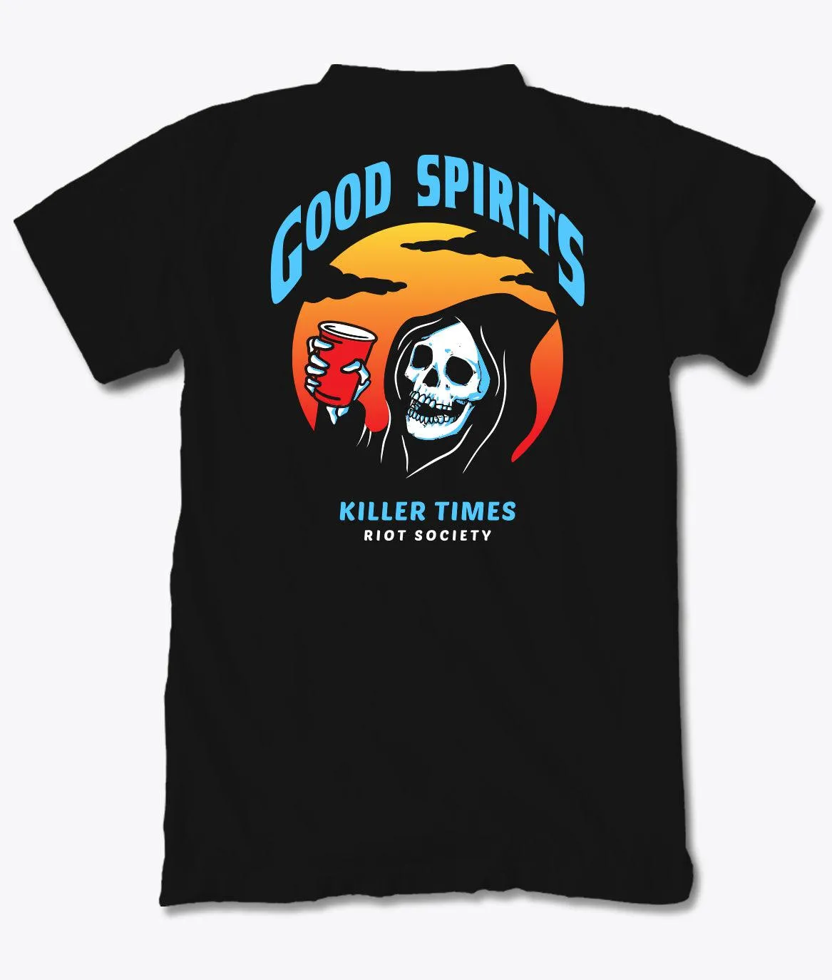 Good Spirits Reaper Mens T-Shirt sold by riot society