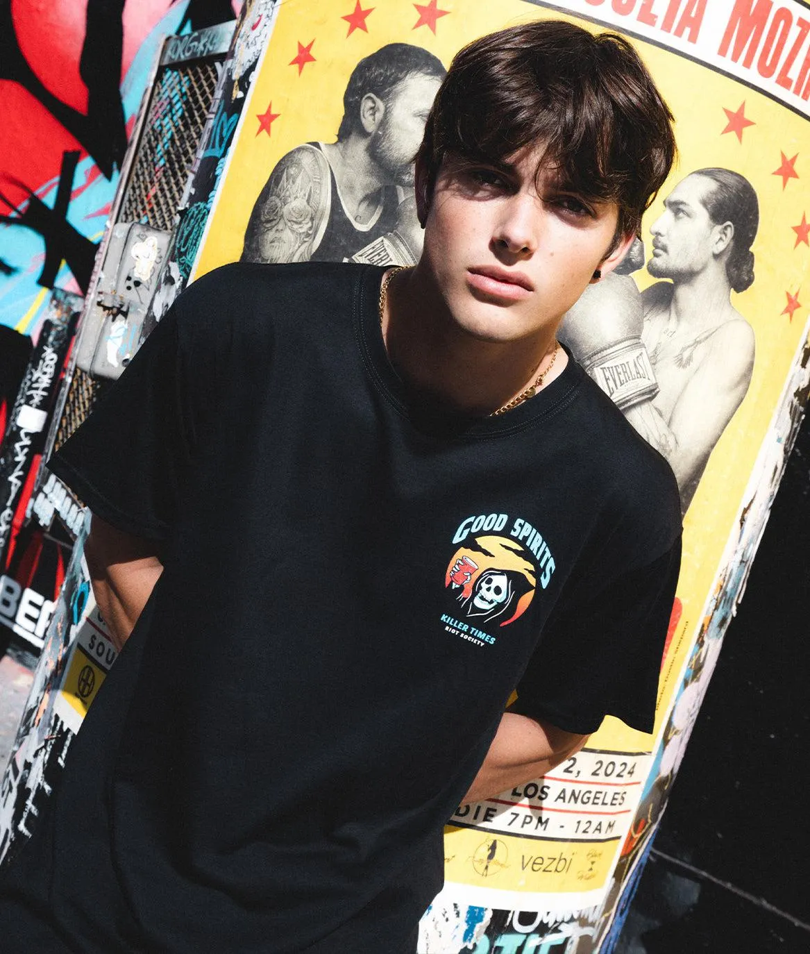 Good Spirits Reaper Mens T-Shirt sold by riot society product image thumbnail 2